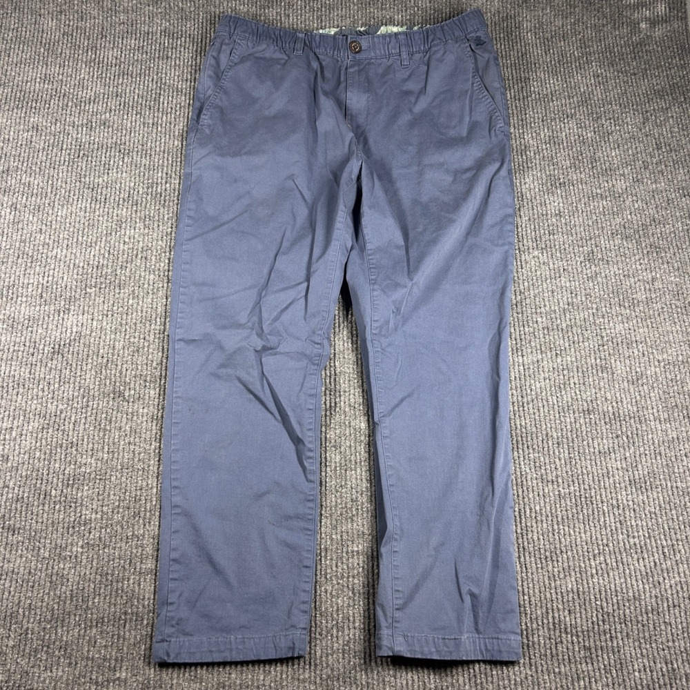 Chubbies Pants Mens XL Regular Fit Blue Elastic Waist Chino Tropical Lining